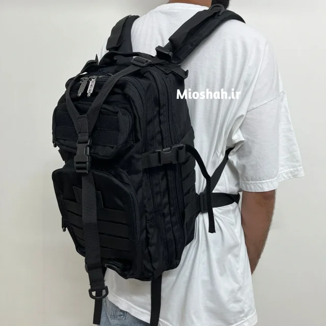 استایل کوله پشتی تاکتیکال مردانه مشکی | کد TAC4525