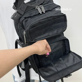 جیب جلویی کوله پشتی تاکتیکال مردانه مشکی | کد TAC4525