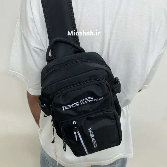 بادی بگ مردانه بزرگ مشکی کد BG3424 - مینی کوله تکبند