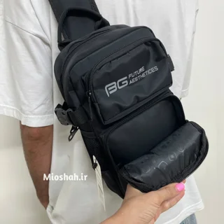 جیب جلویی بادی بگ مردانه بزرگ مشکی کد BG3424