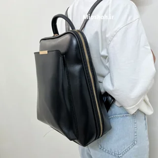 نمای کنار کوله و کیف زنانه با طراحی ذوزنقه ای | کد BPW8002
