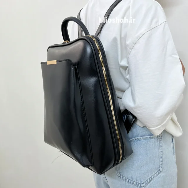 نمای کنار کوله و کیف زنانه با طراحی ذوزنقه ای | کد BPW8002