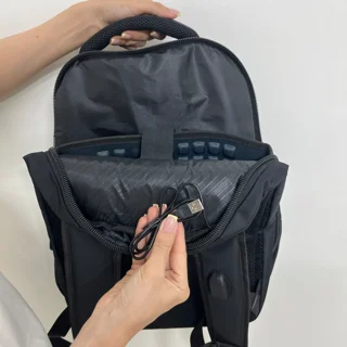 کوله پشتی دانشجویی پسرانه Alexa رنگ مشکی با محفظه لپ تاپ ۱۵.۶ اینچی