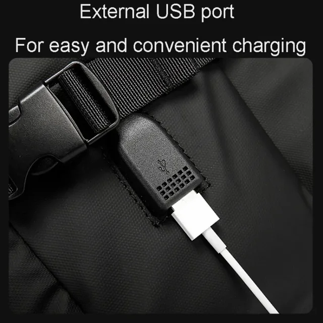 نمای نزدیک از پورت usb کوله پشتی بنج BG-2892