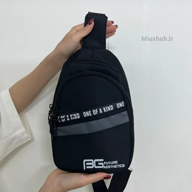 تصویر بادی بگ دیبا مدل BG طوسی مشکی - کد diba004